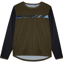 Madison Flux men's long sleeve jersey - dark olive / black