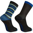 Madison Sportive long sock twin pack - black / black stripe click to zoom image