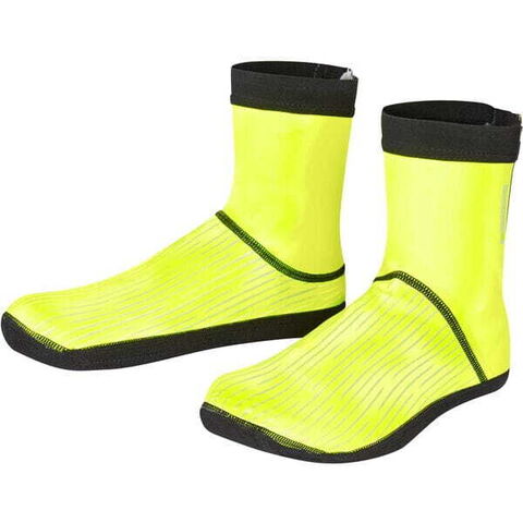 Madison Stellar Reflective Open Sole overshoes, black / hi-viz yellow click to zoom image