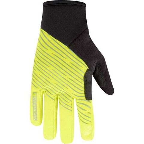 Madison Stellar Reflective Waterproof Thermal gloves, black / hi-viz yellow click to zoom image