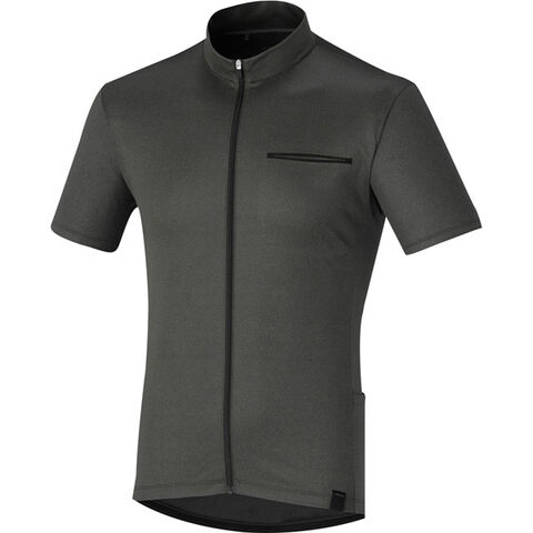 Shimano Clothing Men's Transit Pavement Jersey, Black Denim click to zoom image