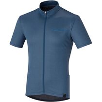 Shimano Clothing Men's Transit Pavement Jersey, Dark Denim