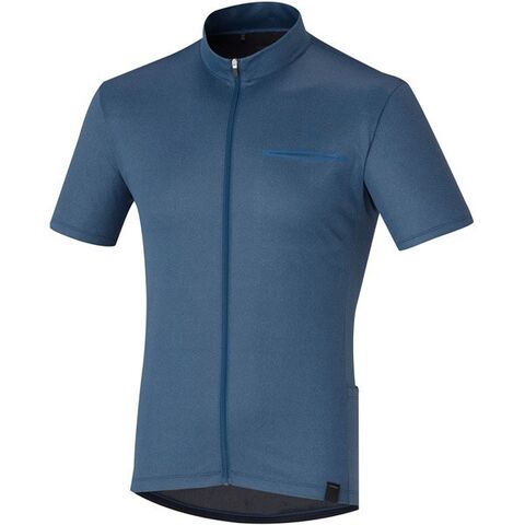 Shimano Clothing Men's Transit Pavement Jersey, Dark Denim click to zoom image