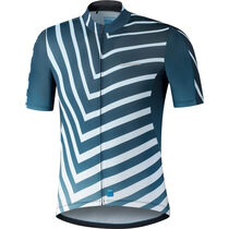 Shimano Clothing Men's Aerolite Jersey, Navy Zebra