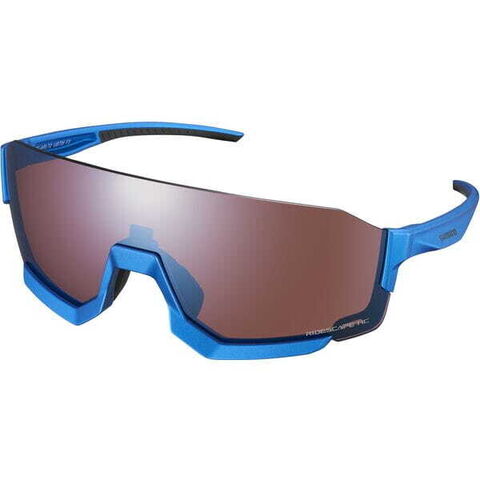 Shimano Clothing Aerolite Glasses, Metallic Blue, RideScape Road Lens click to zoom image