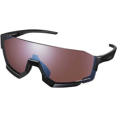 Shimano Clothing Aerolite Glasses, Metallic Black, RideScape Road Lens click to zoom image