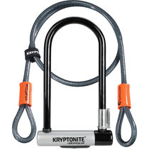 Kryptonite KryptoLok Standard U-lock with 4 foot Kryptoflex cable