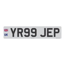 Number Plate Car UK Flag Oblong Front 520x111mm