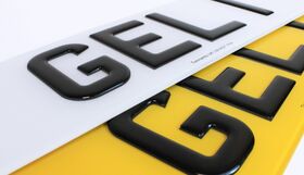 Number Plate 3D Gel Front UK Road Legal Oblong 520x111mm